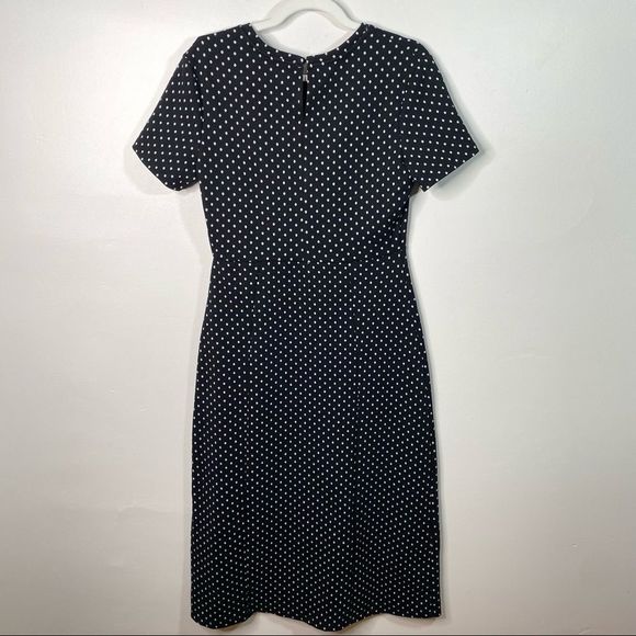 ZARA Black and White Polka Dot Knit Wool Blend Mini Dress | Zara - Picture 2 of 11